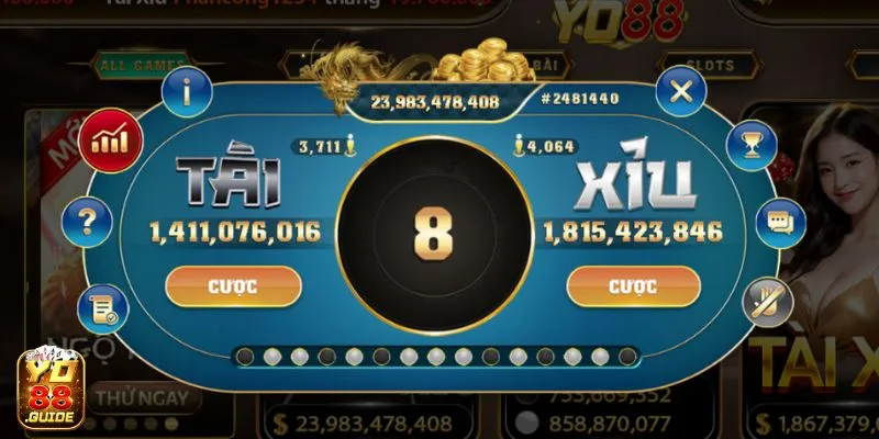 Bàn chơi đơn giản của Tài Xỉu nơi đây