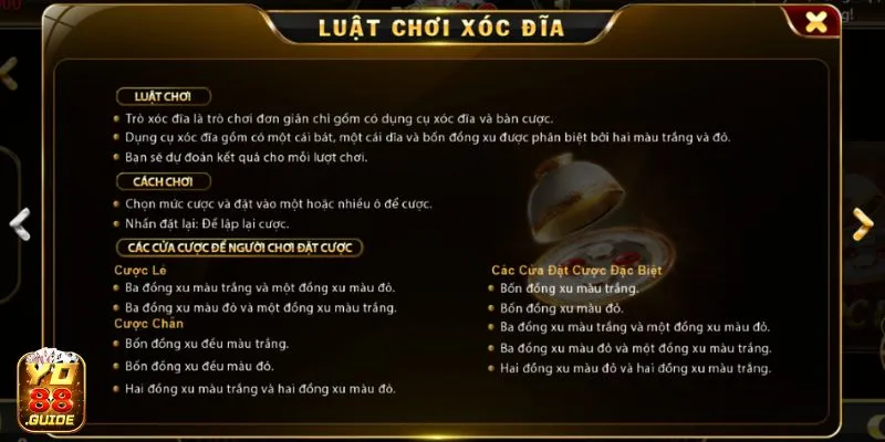Hướng dẫn chơi Xóc Đĩa tại cổng game đỉnh cao Yo88
