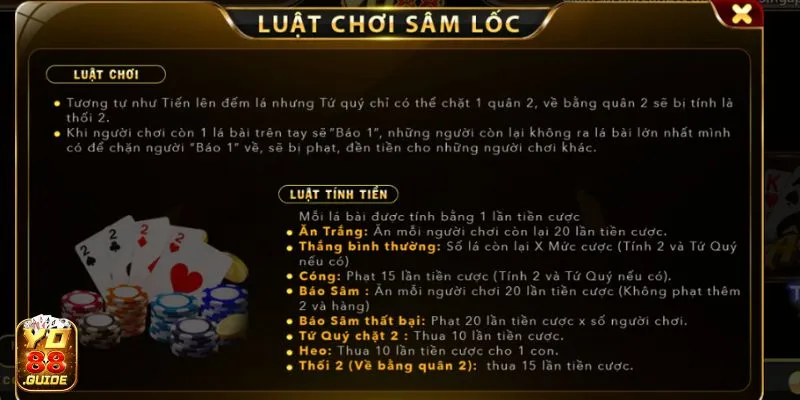 Khám phá chi tiết luật chơi Sâm Lốc hay tại Yo 88