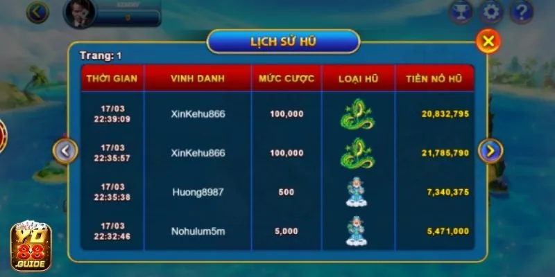 Lịch sử hũ hấp dẫn tại Bắn Cá Yo88