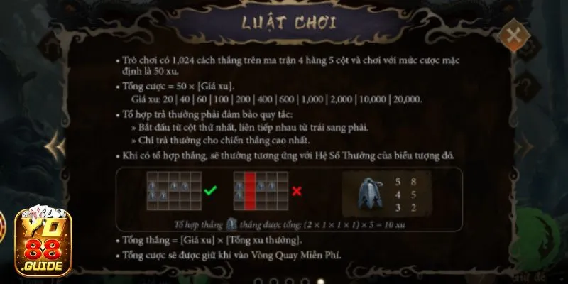 Luật chơi Hắc Thoại Ngộ Không tại Yo88