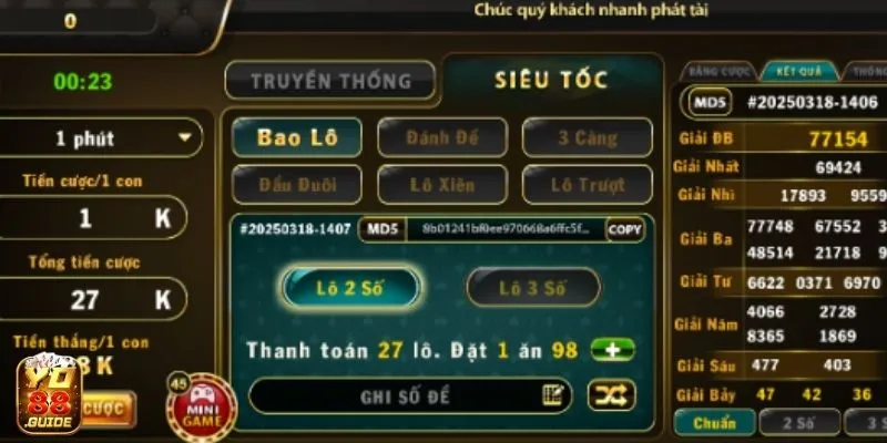 Nhận ngay bí kíp cược Lô Đề Siêu Tốc tại cổng game Yo88