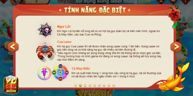 Tận hưởng các tính năng có 1 0 2 tại Bắn Cá Yo 88