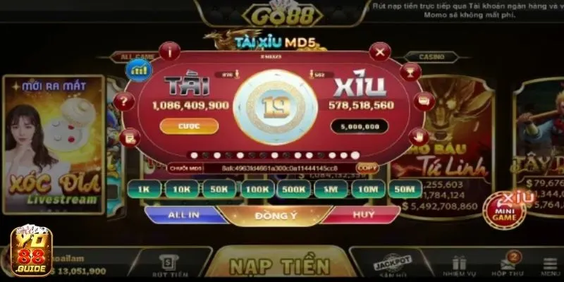 Tỷ lệ thưởng hoành tráng tại game Tài Xỉu Yo88