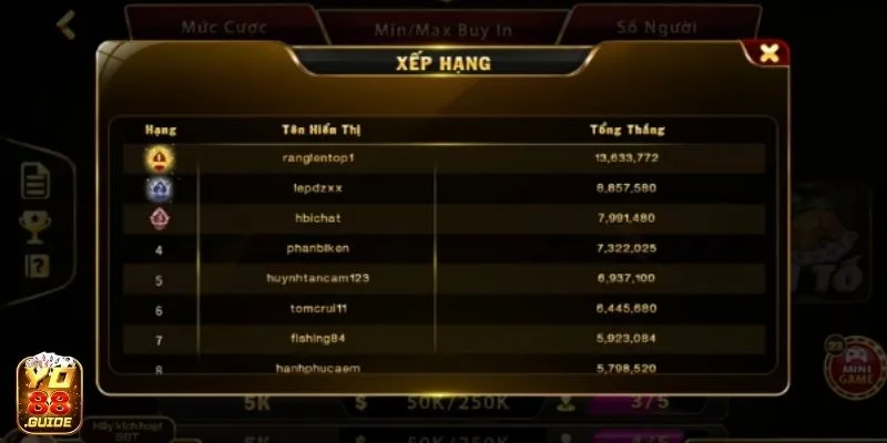 Đua top bảng xếp hạng để nhận thưởng sự kiện